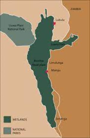 map of Barotse Floodplain 